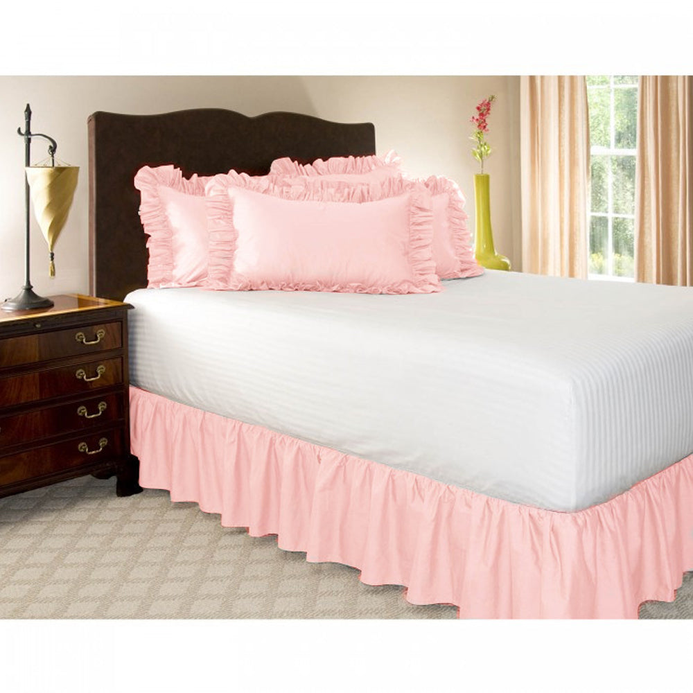 Wrap Around Bed Skirt 15" Elastic Dust Ruffle-8