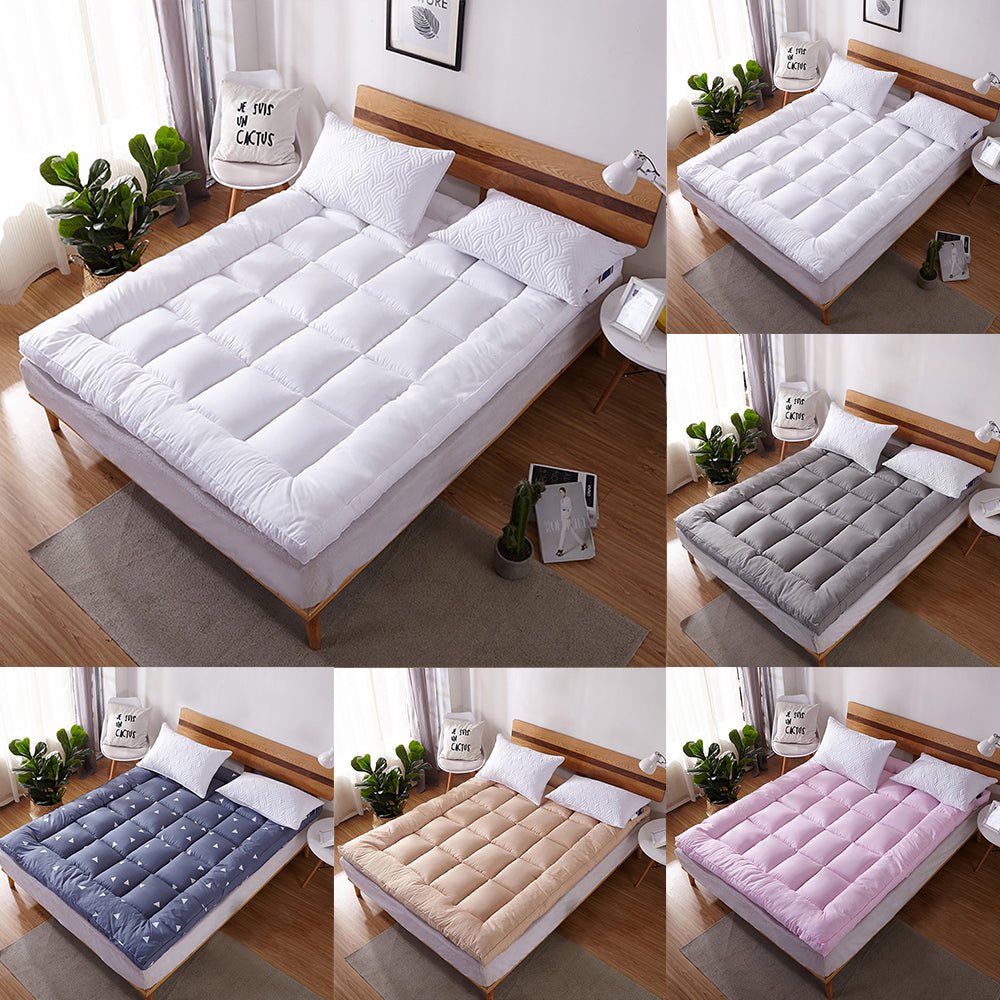 Extra Thick Queen Mattress Topper Pillow Top Mattress Pad Cover-color