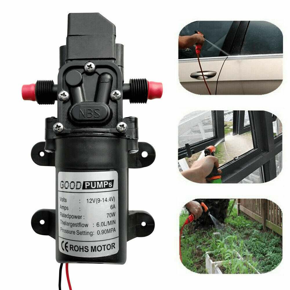 Usage of 130PSI 12V 70W High Pressure Diaphragm Water Pump