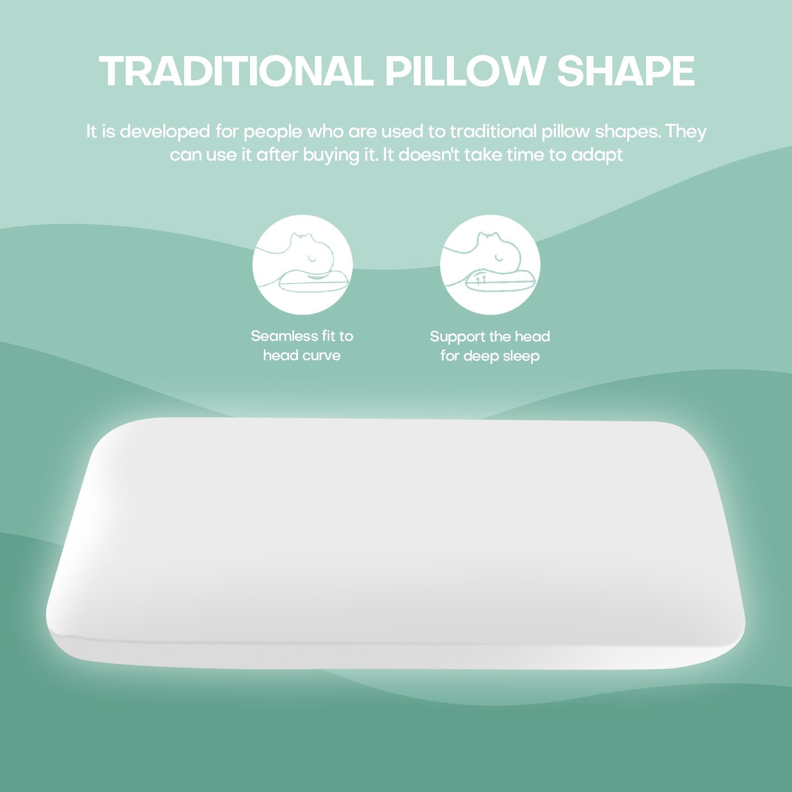 2Pcs Premium Bed Pillows Memory Foam Filling