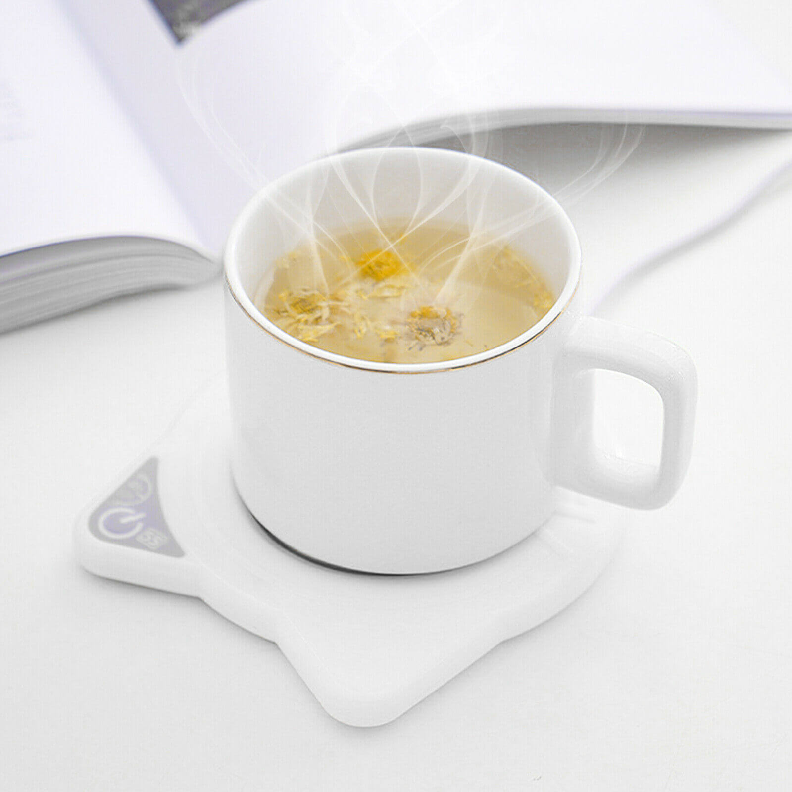 White Cup Heater Mug Pad