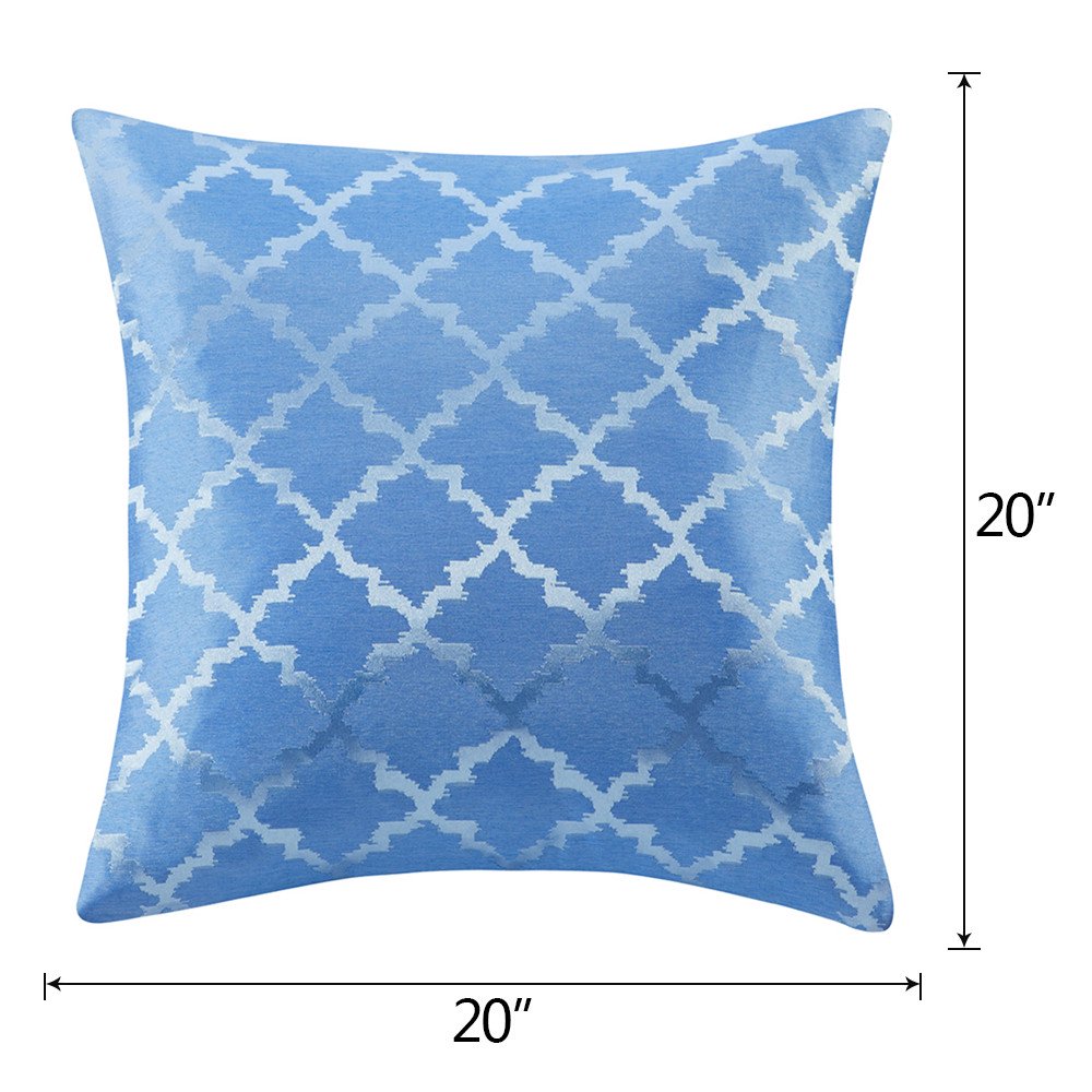2 Pcs Decorative Throw Pillow Cover 20" x 20" Square Polyester