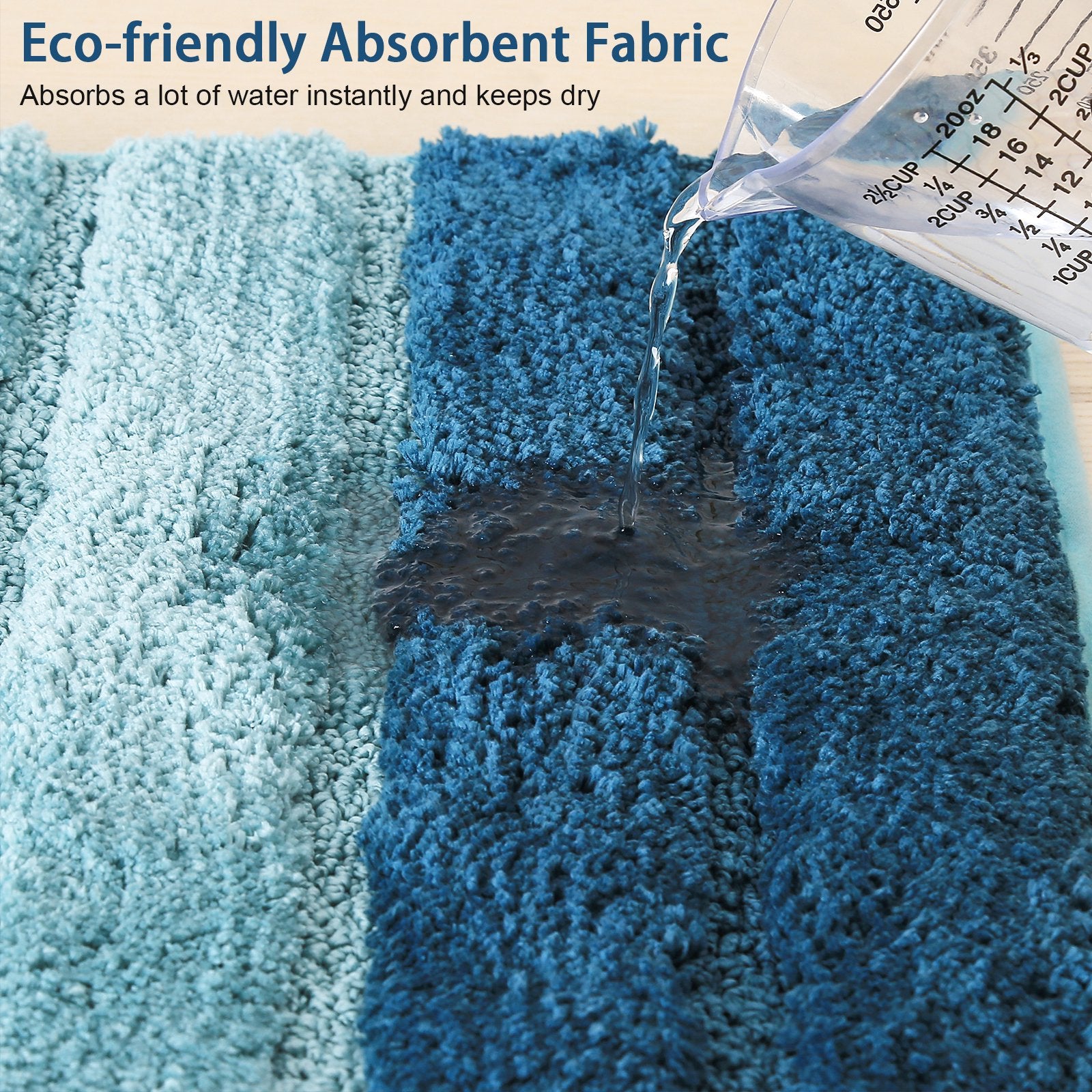 Striped Bathroom Rug Non-Slip Door Mats Soft Bath Rugs Floor Mats 18''x 26''