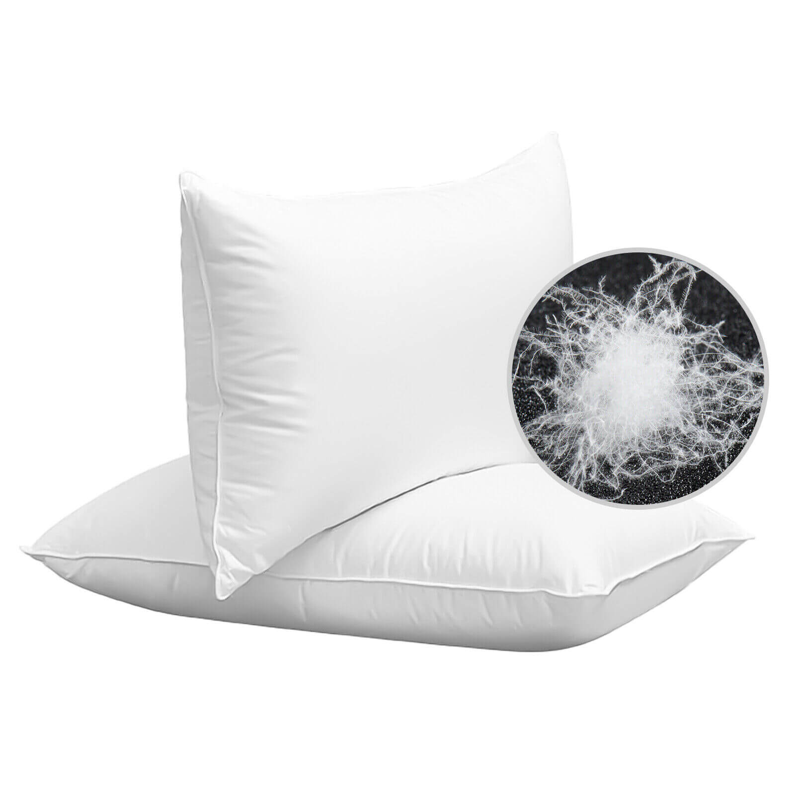 Luxury Goose Down Pillow Queen Size Soft Support Feather Bed Sleeping Pillow