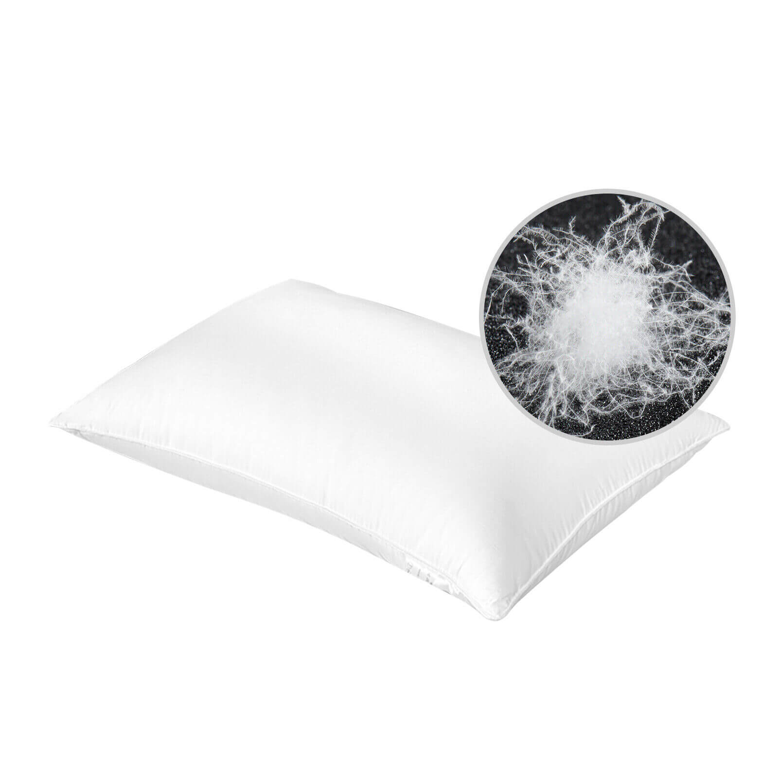 Luxury Goose Down Pillow Queen Size Soft Support Feather Bed Sleeping Pillow