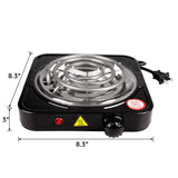 Load image into Gallery viewer, Portable Electric Single Burner Size