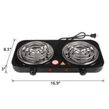 Load image into Gallery viewer, Portable Electric Double Burner Size