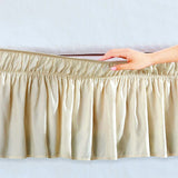 Load image into Gallery viewer, Wrap Around Bed Skirt 15&quot; Elastic Dust Ruffle-13