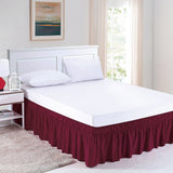 Load image into Gallery viewer, Wrap Around Bed Skirt 15&quot; Elastic Dust Ruffle-7