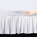 Load image into Gallery viewer, Wrap Around Bed Skirt 15&quot; Elastic Dust Ruffle-9