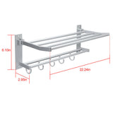 Load image into Gallery viewer, size of 2-Tier Bathroom Wall Organizer Shelf Set
