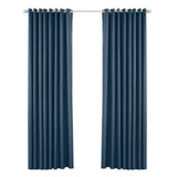 Load image into Gallery viewer, 2Pcs Waterproof Indoor Outdoor Polyester Curtains Blackout Panels-navy blue