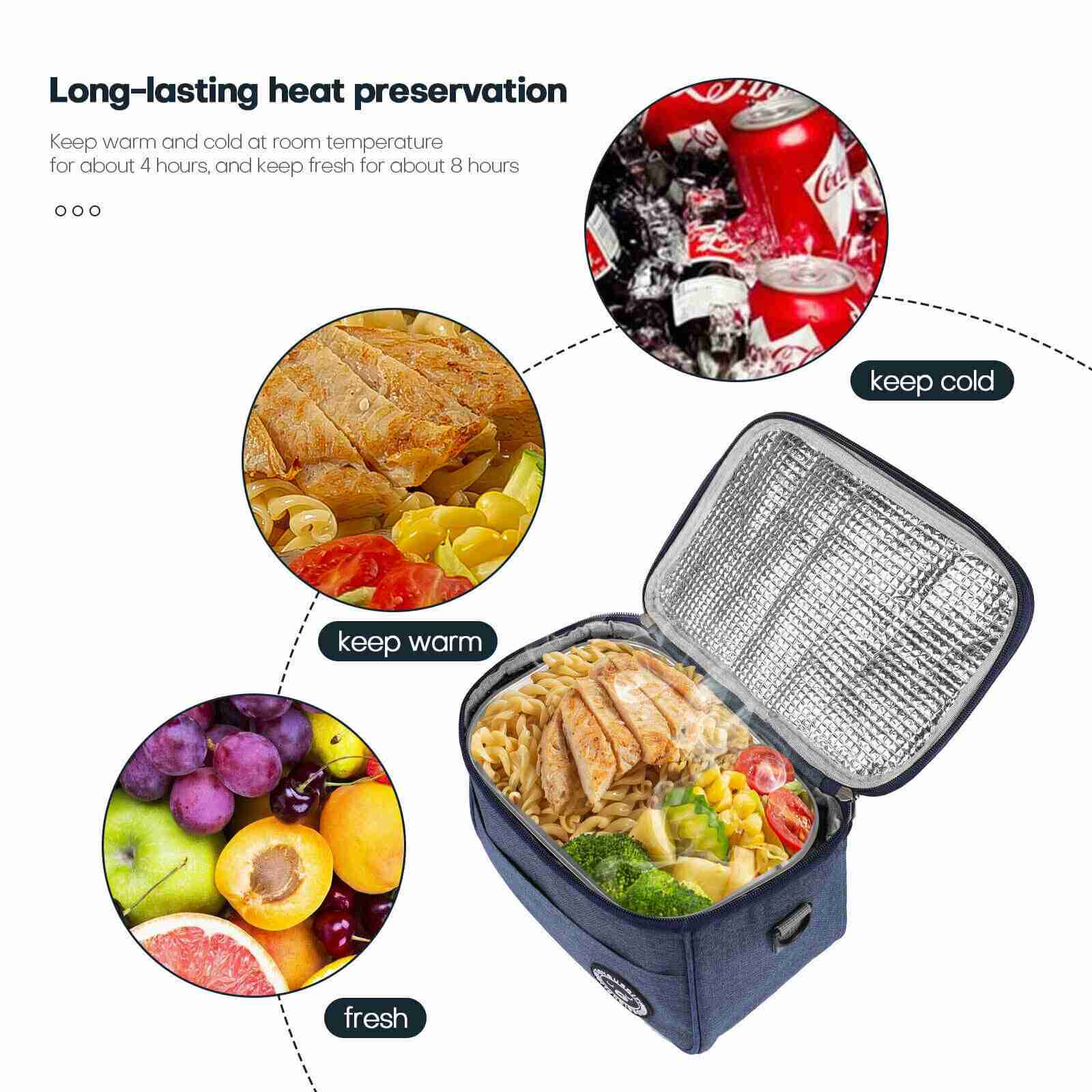 Portable Food Warmer School Kids Lunch Box Thermal Insulated Food