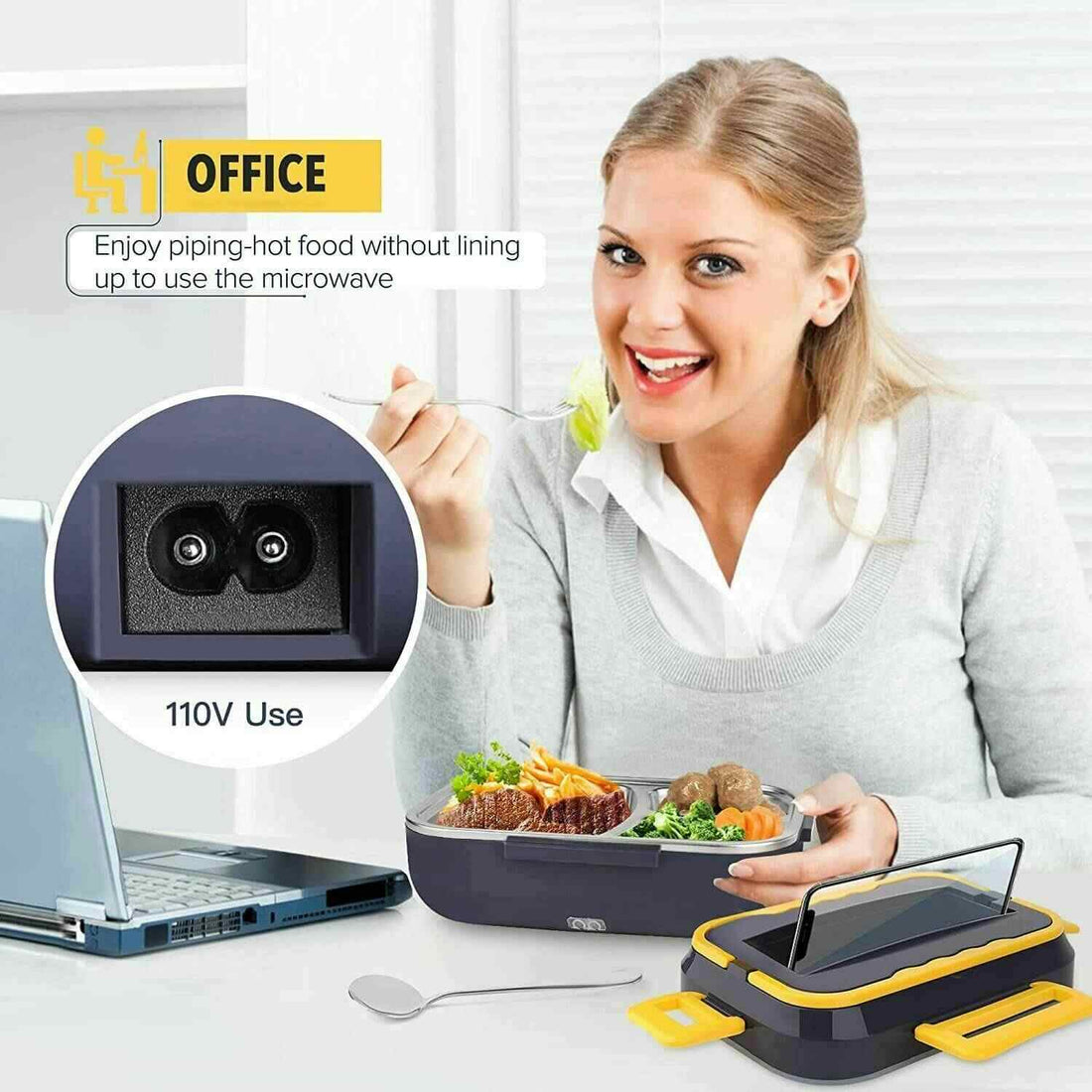 Portable Electric Lunch Box Food  Electric Heating Lunch Box Food