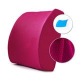 Load image into Gallery viewer, Memory Foam Lumbar Pillow Cooling Gel Back Cushion-rose red