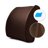 Load image into Gallery viewer, Memory Foam Lumbar Pillow Cooling Gel Back Cushion-coffee