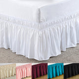 Load image into Gallery viewer, Wrap Around Bed Skirt 15&quot; Elastic Dust Ruffle