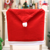 Load image into Gallery viewer, Lovote Christmas Chair Back Cover Santa Claus Red Hat Chair Slipcovers