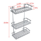 Load image into Gallery viewer, size of Bath Wall Shelf Storage, 3Tier