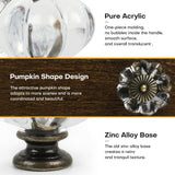 Load image into Gallery viewer, detail of Clear Pumpkin Drawer Knobs, 10pcs