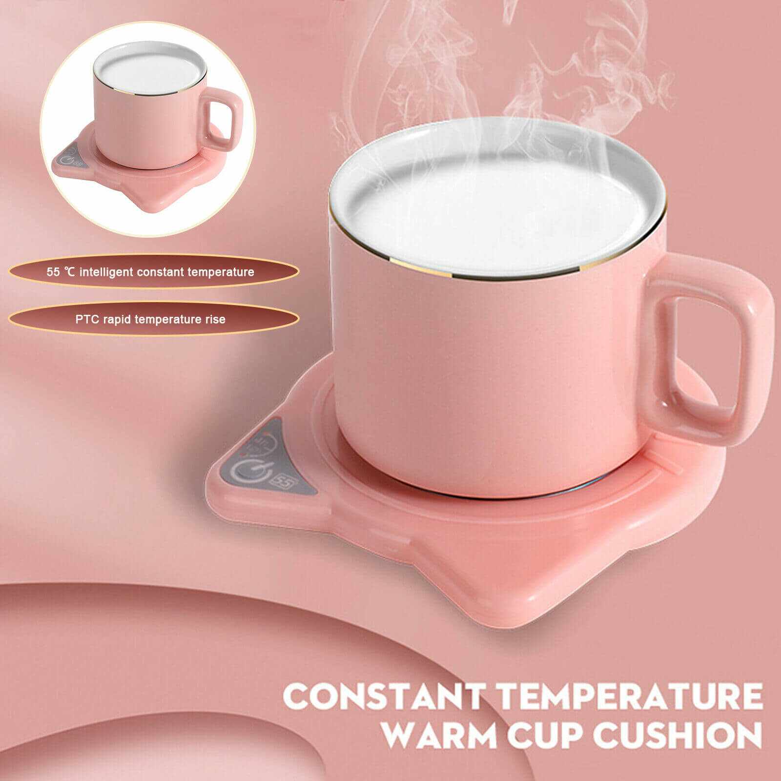 USB Coffee Mug Warmer Heater for Desk Coffee Cup Heater for Coffee, Milk,  Tea, C