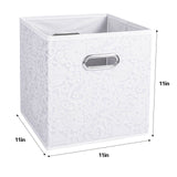 Load image into Gallery viewer, Fabric Cube Storage Bin, 3/6pcs white