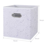 Load image into Gallery viewer, Fabric Cube Storage Bin white size