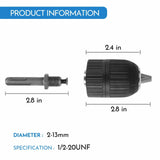Load image into Gallery viewer, Size of 1/2&quot; Keyless Chuck Conversion Hex Shank Adapter Drill Bit