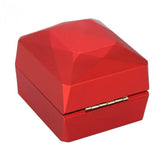 Load image into Gallery viewer, red LED Lighted Ring Jewelry Velvet Box 