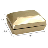 Load image into Gallery viewer, gold size of LED Lighted Ring Jewelry Velvet Box Case