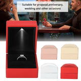 Load image into Gallery viewer, usage of LED Lighted Ring Jewelry Velvet Box Case