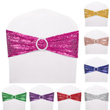 Load image into Gallery viewer, Sequin Chair Sash with Buckle, 10/25 Pcs - BCBMALL