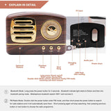 Load image into Gallery viewer, Design of Mini Wireless Retro Bluetooth Stereo Speakers Radio
