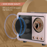 Load image into Gallery viewer, Feature of Mini Wireless Retro Bluetooth Stereo Speakers Radio w/ Handle