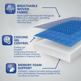 Load image into Gallery viewer, Memory Foam Lumbar Pillow Cooling Gel Back Cushion-fabric