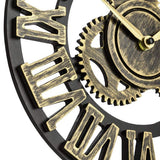 Load image into Gallery viewer, Durable 12/16/23in Large Gear Wall Clock Roman Numbers 3D Big Dial