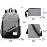 Load image into Gallery viewer, Size of 3Pcs Waterproof College Backpack Bookbag School Shoulder Bag