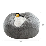 Load image into Gallery viewer, Bean Bag Chair Cover Gray Storage Beanbag Case