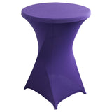 Load image into Gallery viewer, Cocktail Tablecloth Black 24&quot; Round Polyester Highboy Table Cover