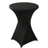 Load image into Gallery viewer, Cocktail Tablecloth Black 24&quot; Round Polyester Highboy Table Cover