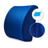 Load image into Gallery viewer, Memory Foam Lumbar Pillow Cooling Gel Back Cushion-royal blue