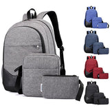 Load image into Gallery viewer, 3Pcs Waterproof College Backpack Bookbag School Shoulder Bag