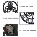 Load image into Gallery viewer, Design of 12/16/23in Large Gear Wall Clock Roman Numbers 3D Big Dial