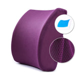 Load image into Gallery viewer, Memory Foam Lumbar Pillow Cooling Gel Back Cushion-purple