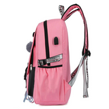 Load image into Gallery viewer, Side of Anti-theft Girls USB Charging Backpack Travel School Bag