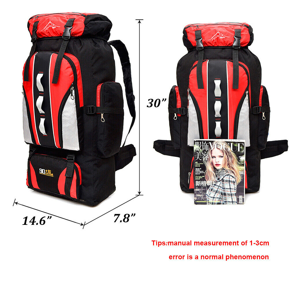 80L Outdoor Travel Hiking Camping Backpack Waterproof Rucksack Trekking Bag  Pack