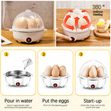 Load image into Gallery viewer, 7/14 Eggs Electric Egg Cooker Boiler Rapid Steamer Boiled